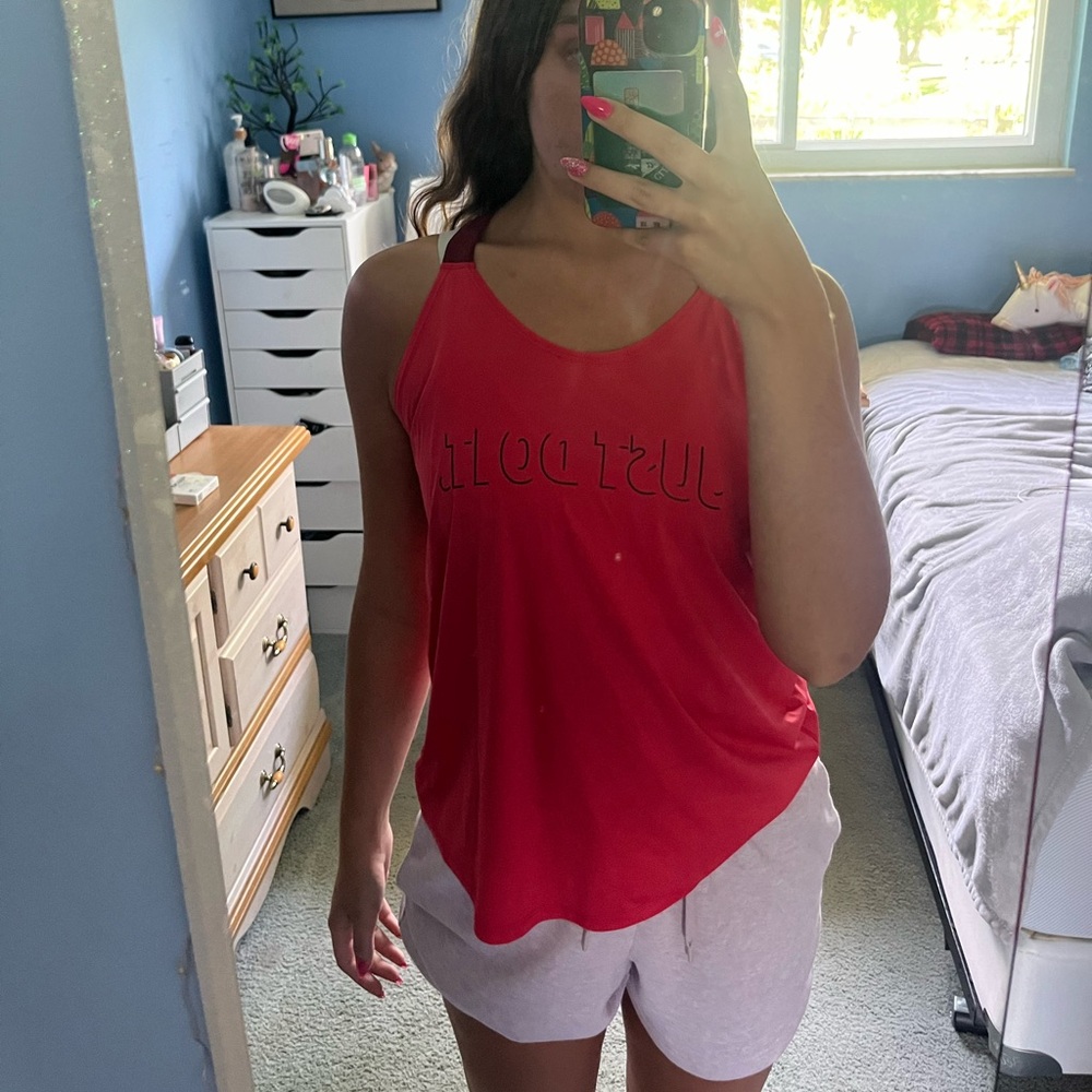 Nike pink medium just do it tank top